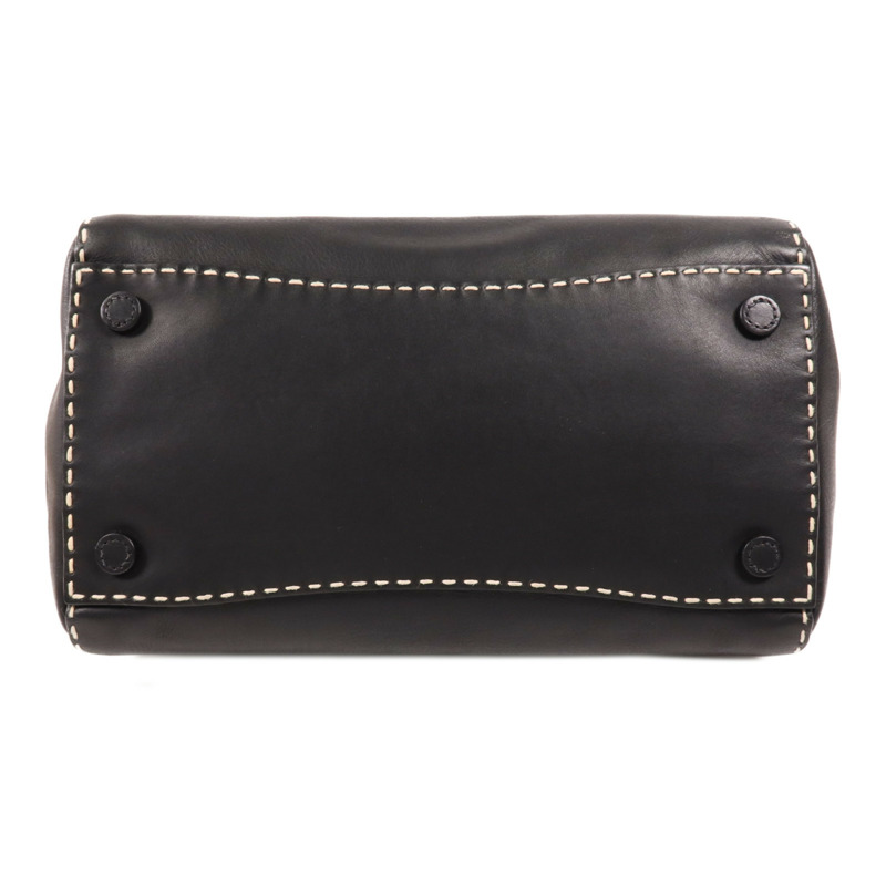 PRADA 牛皮皮革Hand Bag銀扣手挽肩背兩用袋-3