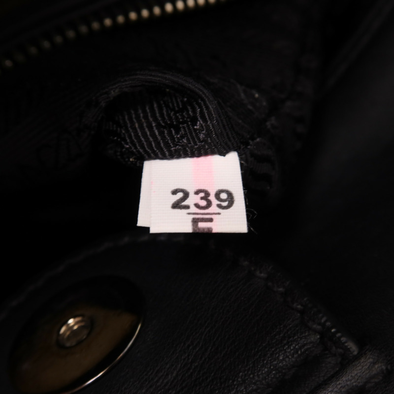 PRADA 牛皮皮革Hand Bag銀扣手挽肩背兩用袋-6