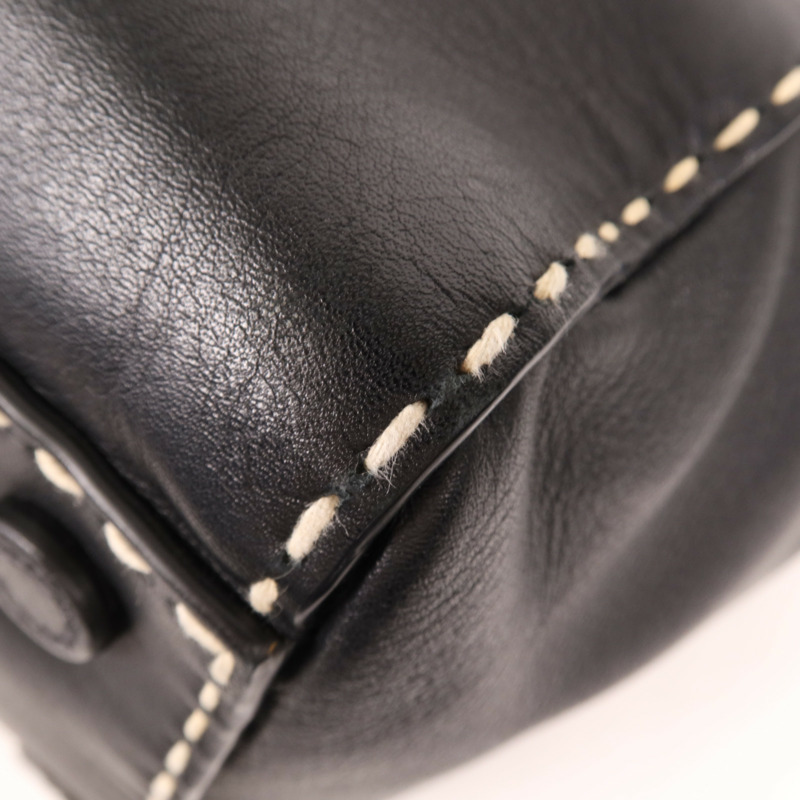 PRADA 牛皮皮革Hand Bag銀扣手挽肩背兩用袋-8