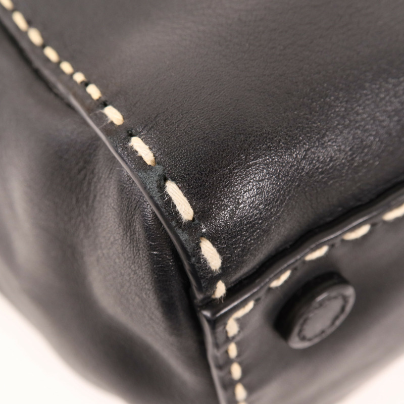 PRADA 牛皮皮革Hand Bag銀扣手挽肩背兩用袋-9