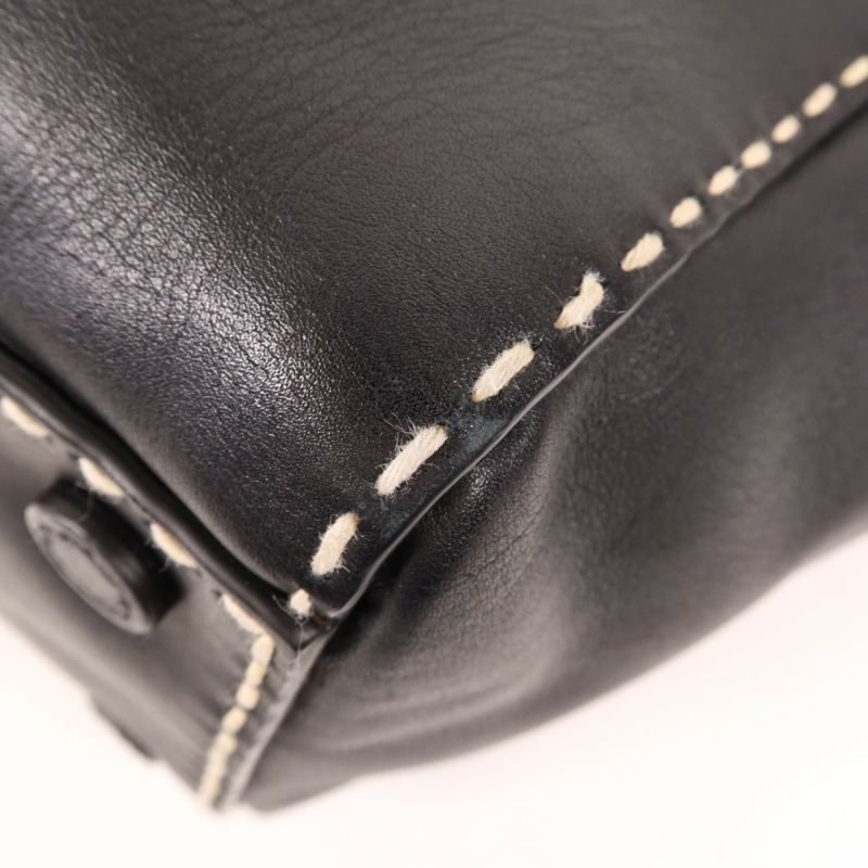 PRADA 牛皮皮革Hand Bag銀扣手挽肩背兩用袋-10