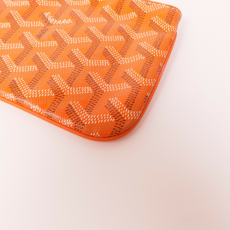 GOYARD 塗層帆布Senat PM Pouch銀扣手拿包-4
