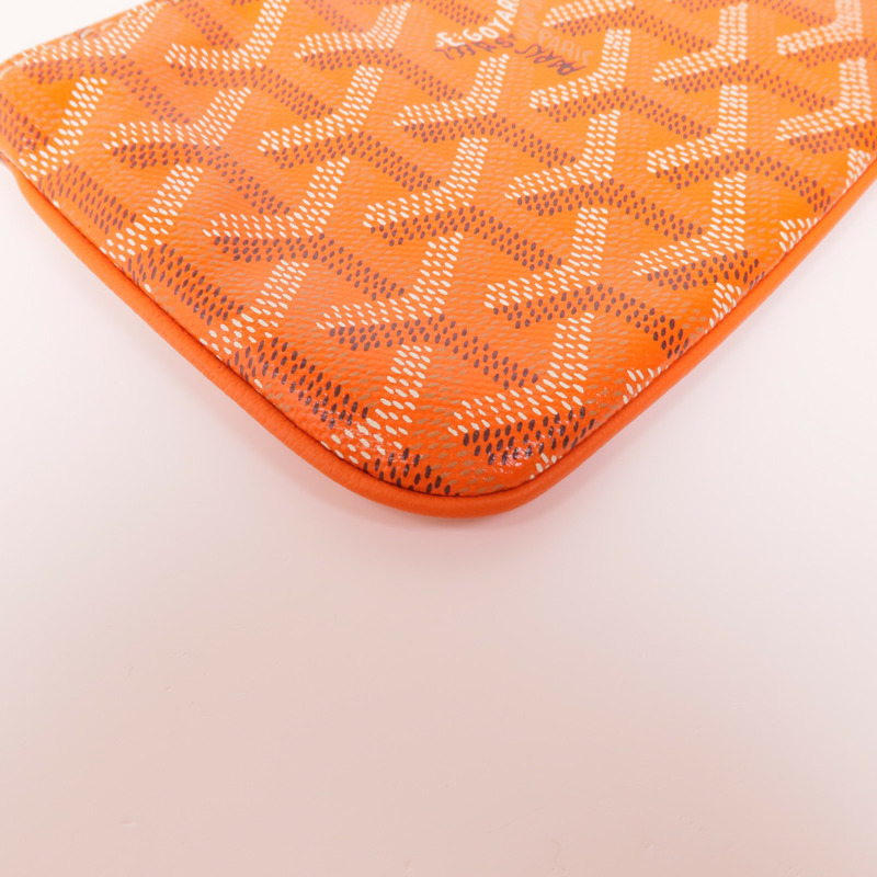 GOYARD 塗層帆布Senat PM Pouch銀扣手拿包-5