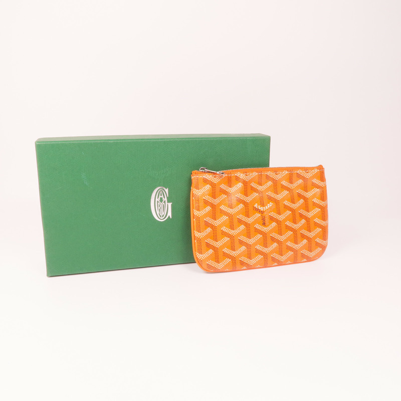 GOYARD 塗層帆布Senat PM Pouch銀扣手拿包-12