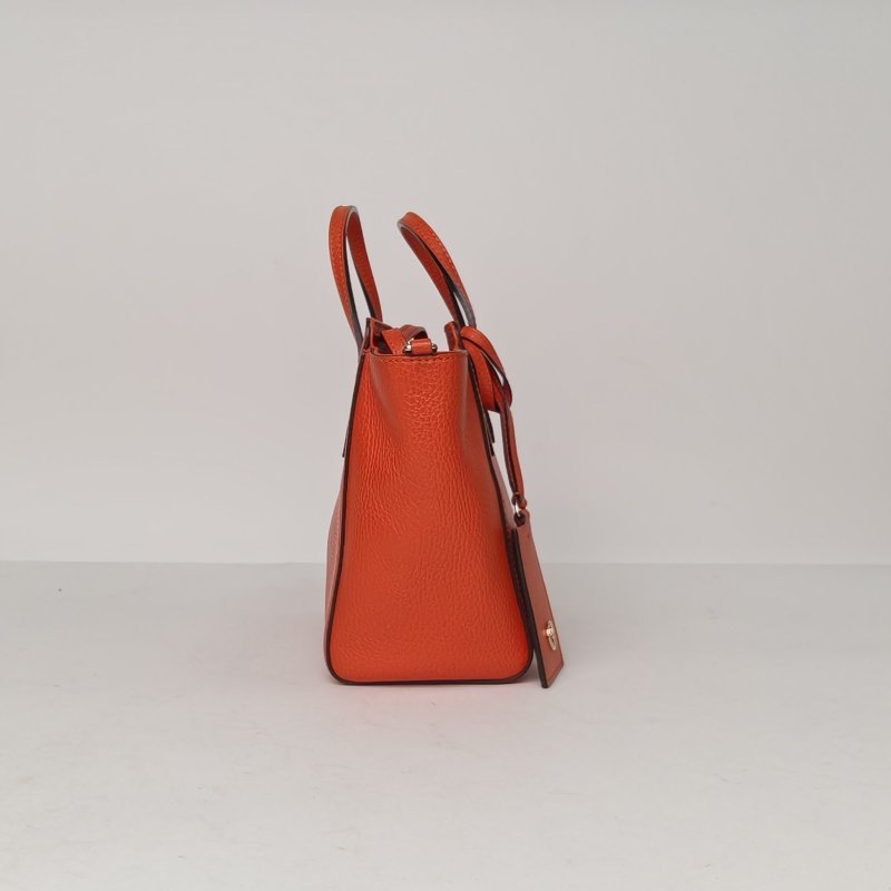 GUCCI 橘紅色牛皮淺金扣Swing手提單肩包肩背包-3