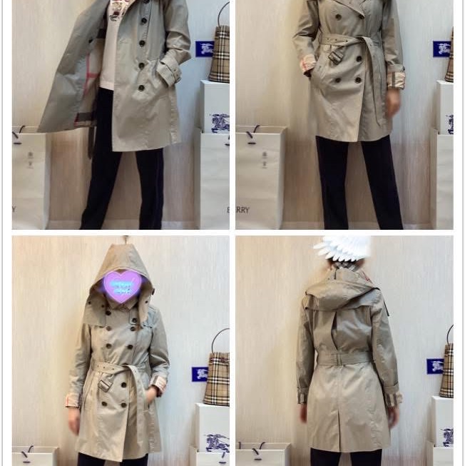BURBERRY英國BRIT石色兩件式連帽風衣UK10-1