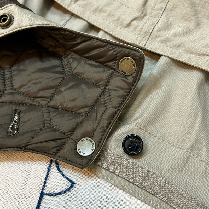 BURBERRY英國BRIT石色兩件式連帽風衣UK10-10