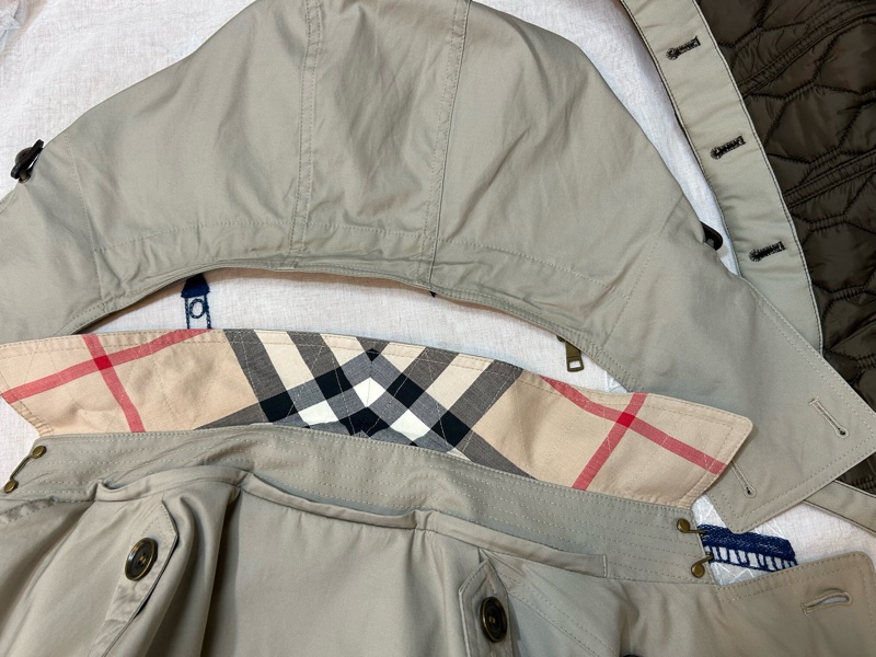 BURBERRY英國BRIT石色兩件式連帽風衣UK10-11