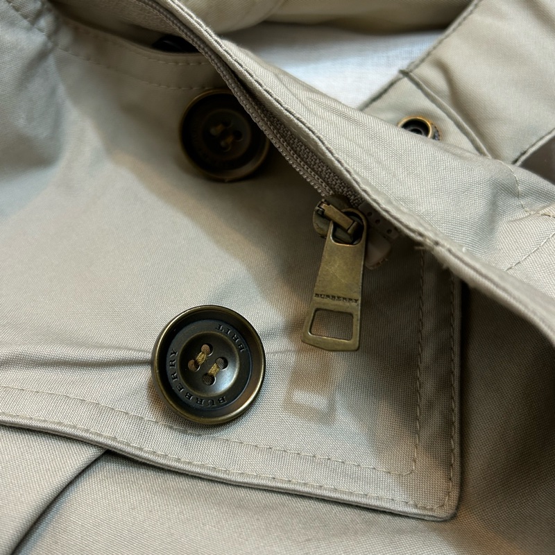 BURBERRY英國BRIT石色兩件式連帽風衣UK10-12