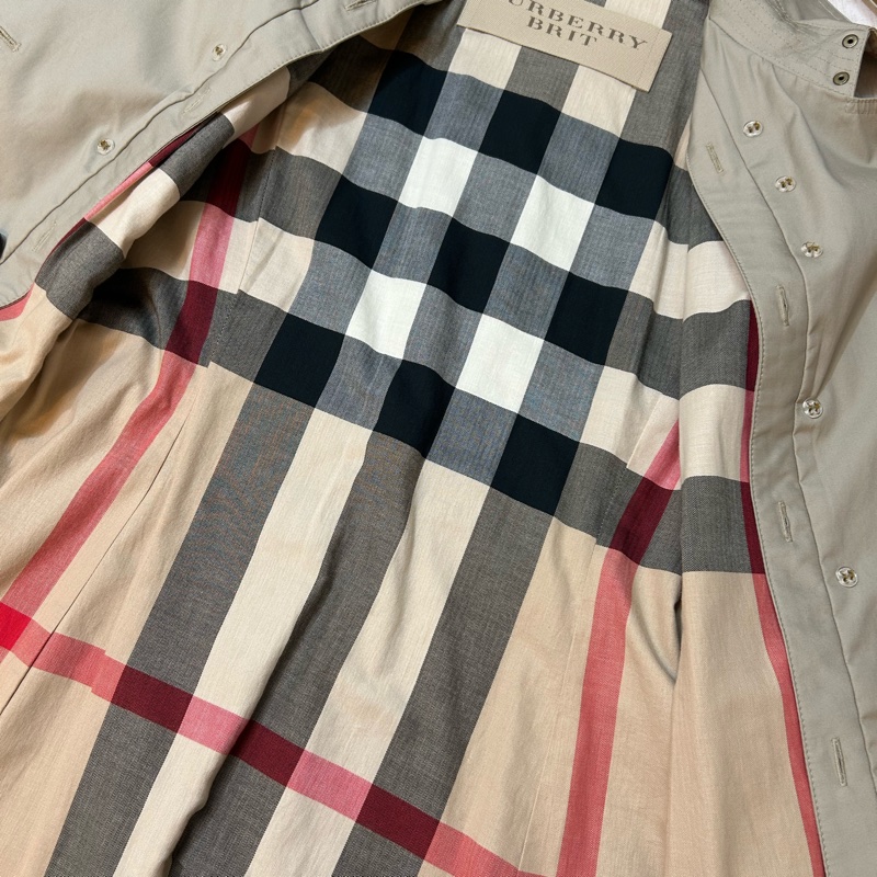 BURBERRY英國BRIT石色兩件式連帽風衣UK10-13