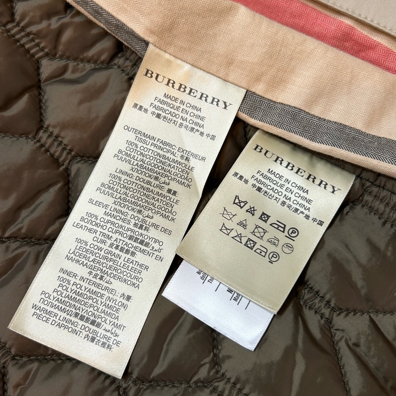 BURBERRY英國BRIT石色兩件式連帽風衣UK10-15