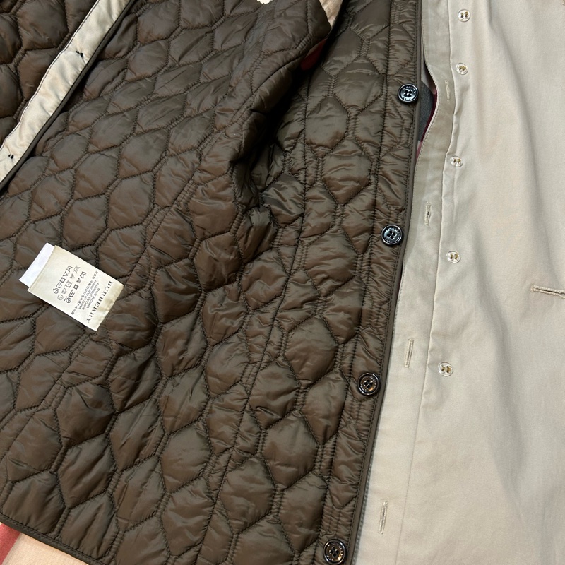BURBERRY英國BRIT石色兩件式連帽風衣UK10-17