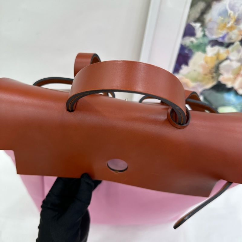 Hermes 愛馬仕 Herbag a dos Zip retourme 雙肩背包pm 粉紅色 雙肩包書包31bag Z刻 銀扣 有單 有點髒 有鑰匙缺鎖-7