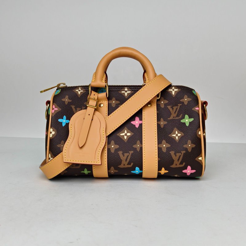 LOUIS VUITTON KEEPALL25老花PVC晶片Tyler聯名肩背包-0
