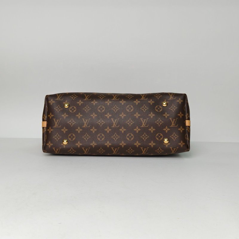 LOUIS VUITTON CARRYALL中號39配子袋老花PVC金扣晶片肩背包-4