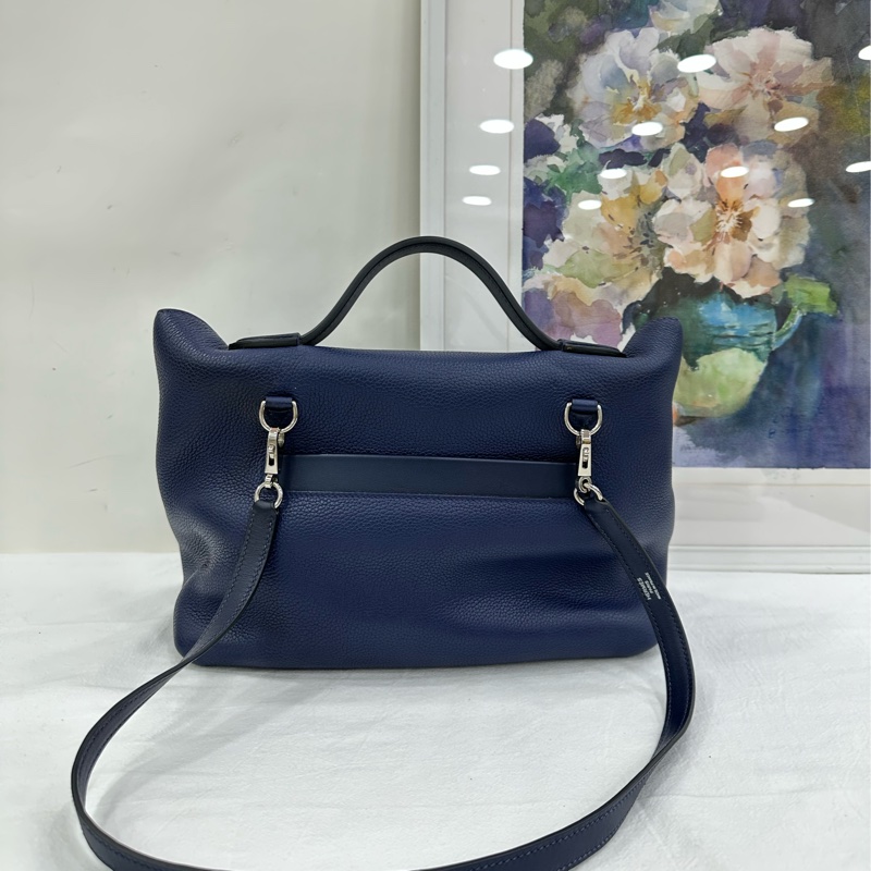 Hermes 愛馬仕 2424-29 寶石藍拼午夜藍 U刻 有購證-2