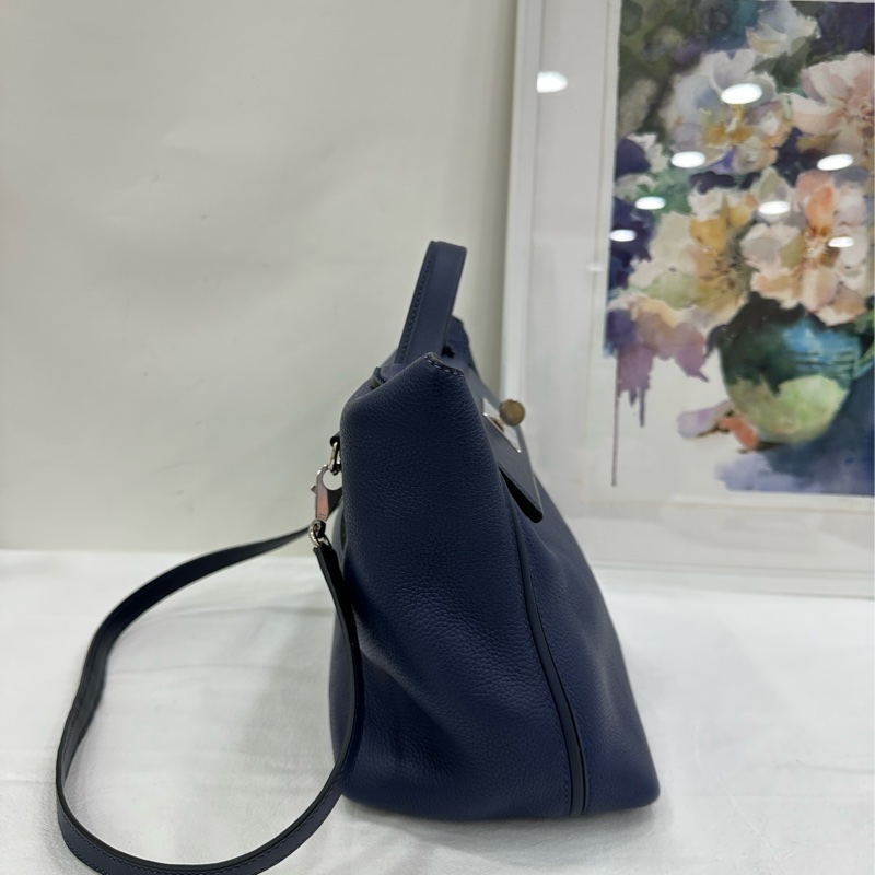 Hermes 愛馬仕 2424-29 寶石藍拼午夜藍 U刻 有購證-3