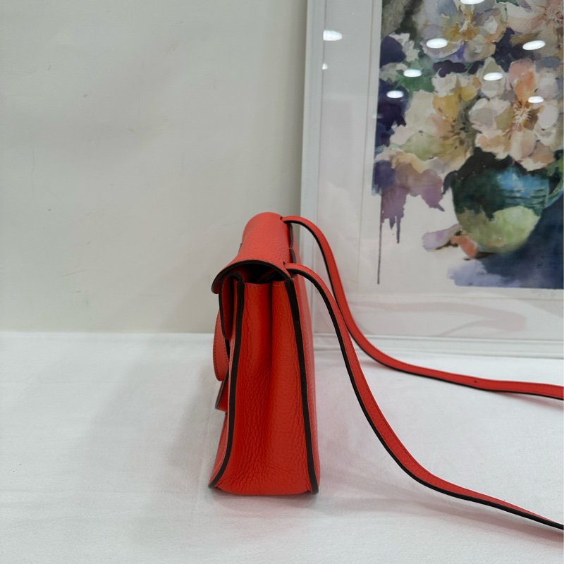 Hermes 愛馬仕 98 新 Halzan25 紅色 銀扣 Y刻 妥妥性價比之王彩色絕絕子-3