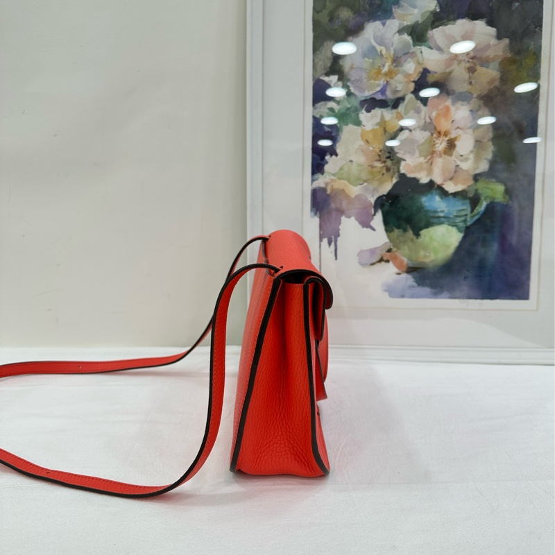 Hermes 愛馬仕 98 新 Halzan25 紅色 銀扣 Y刻 妥妥性價比之王彩色絕絕子-4