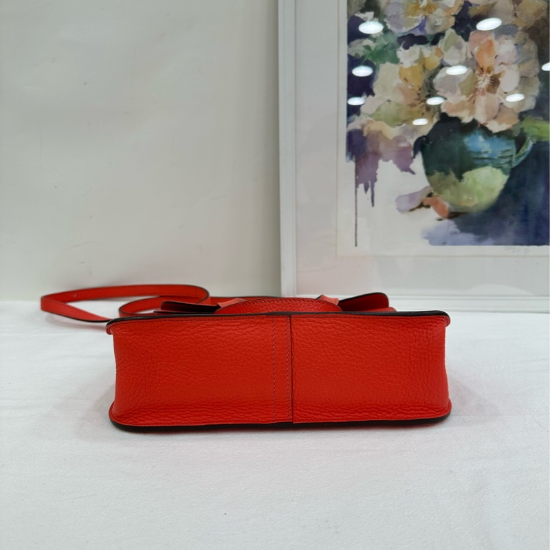 Hermes 愛馬仕 98 新 Halzan25 紅色 銀扣 Y刻 妥妥性價比之王彩色絕絕子-7