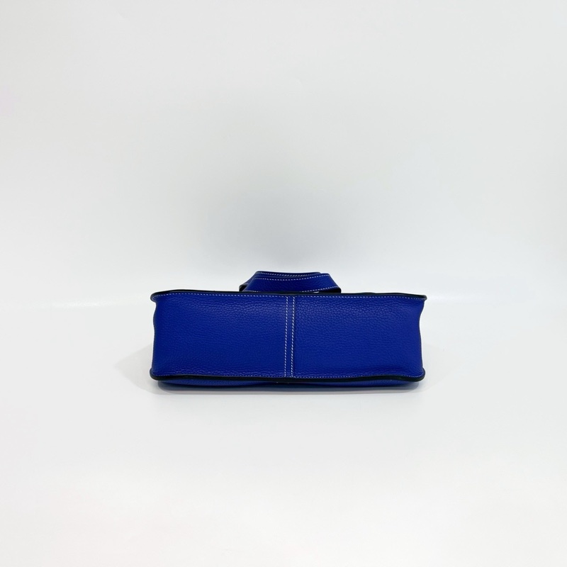 Hermes 7T電光藍TC皮Halzan 31cm五用包-5
