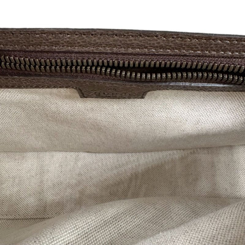 GUCCI古馳 Ophidia 雙G徽標可調節肩帶 帆布拼皮革飾邊 帆布包單肩斜挎包 男款 米色拼烏木色拼橘色-12