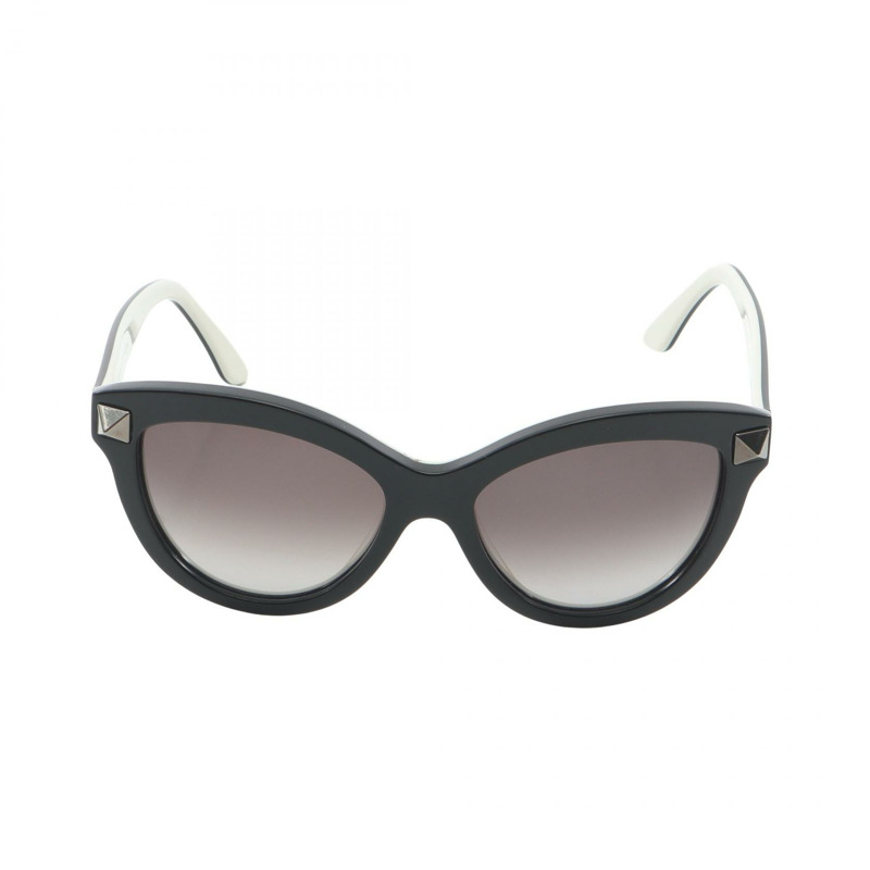 Valentino 黑色塑膠太陽眼鏡，二手女款-0