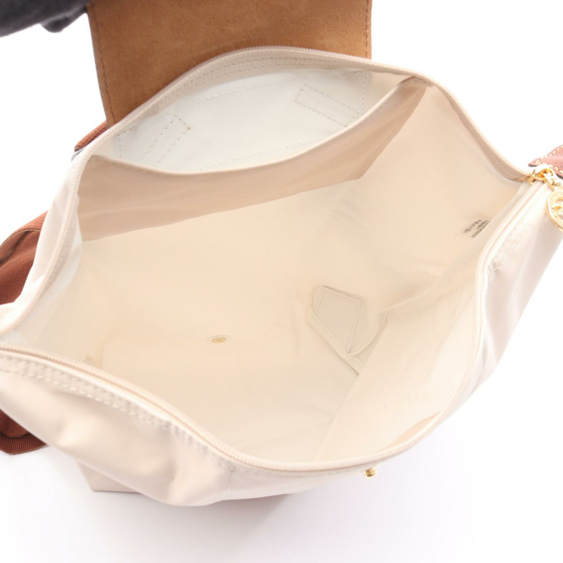 Longchamp Le Pliage Original M 雙肩包 10284089P71 帆布皮革 米色 棕色 全新 女款-2