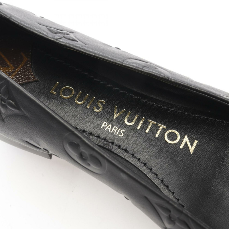 路易威登 Nina 系列芭蕾舞鞋，黑色真皮，二手女款，尺寸 36 1/2-4