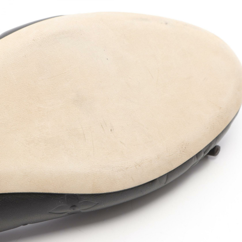 路易威登 Nina 系列芭蕾舞鞋，黑色真皮，二手女款，尺寸 36 1/2-6