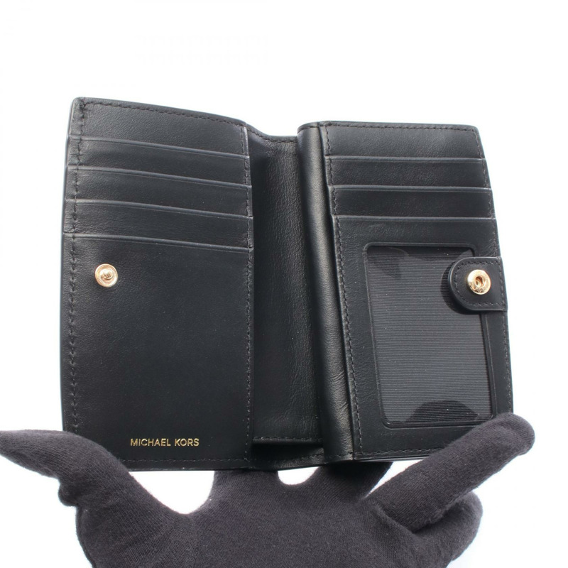 Michael Kors BRYANT Bryant 雙折皮夾 32S5GYTZ2L1 皮革 黑色 全新 女士-2