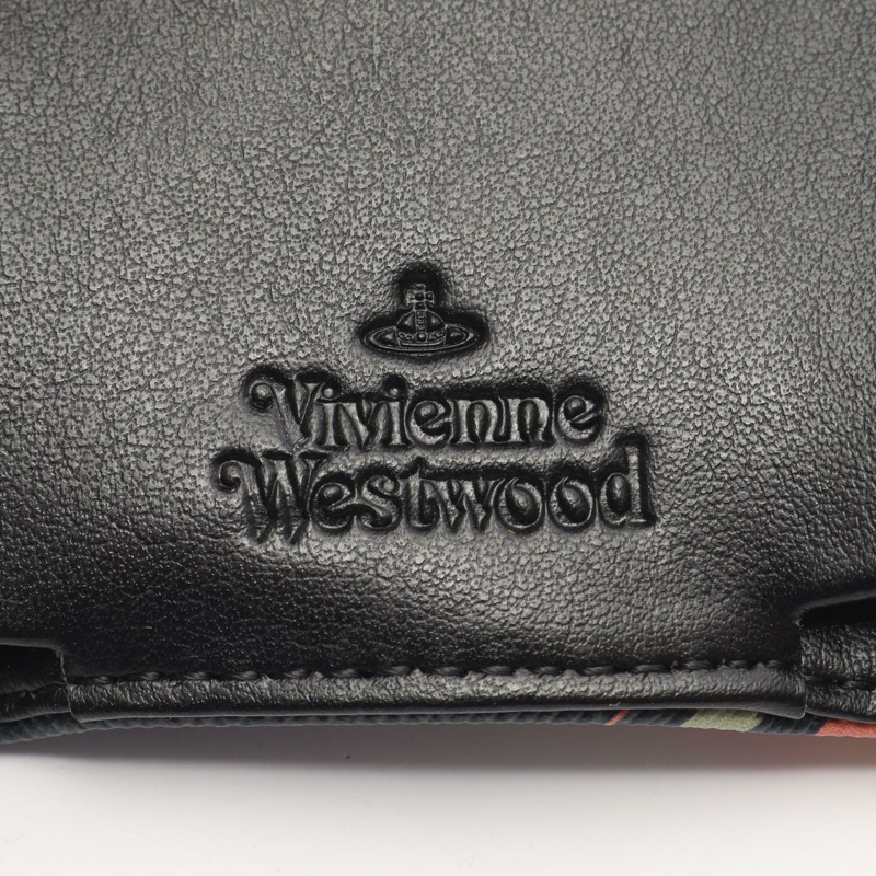 Vivienne Westwood SAFF 印花信封皮夾 SAFFIANO 格紋 Orb 三折皮夾 51150009O102 聚氨酯 黃色-3