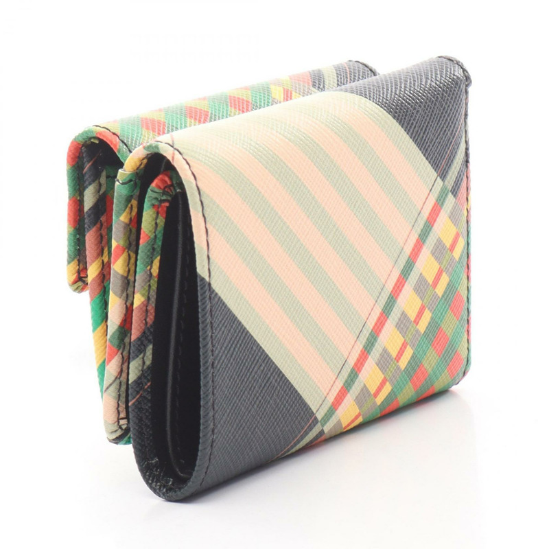 Vivienne Westwood SAFF 印花小翻蓋皮夾 Orb 三折皮夾 52010013UO102 純素皮革 黃色 多色 N-1