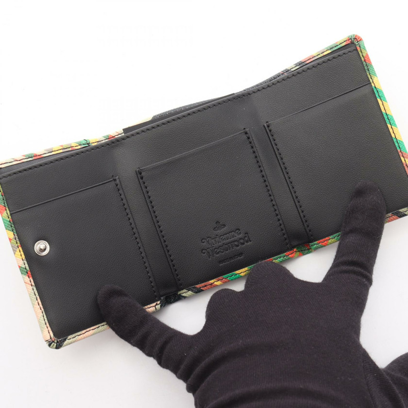 Vivienne Westwood SAFF 印花小翻蓋皮夾 Orb 三折皮夾 52010013UO102 純素皮革 黃色 多色 N-2