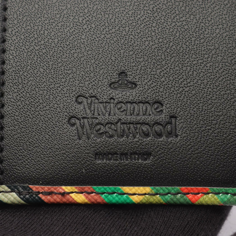 Vivienne Westwood SAFF 印花小翻蓋皮夾 Orb 三折皮夾 52010013UO102 純素皮革 黃色 多色 N-3