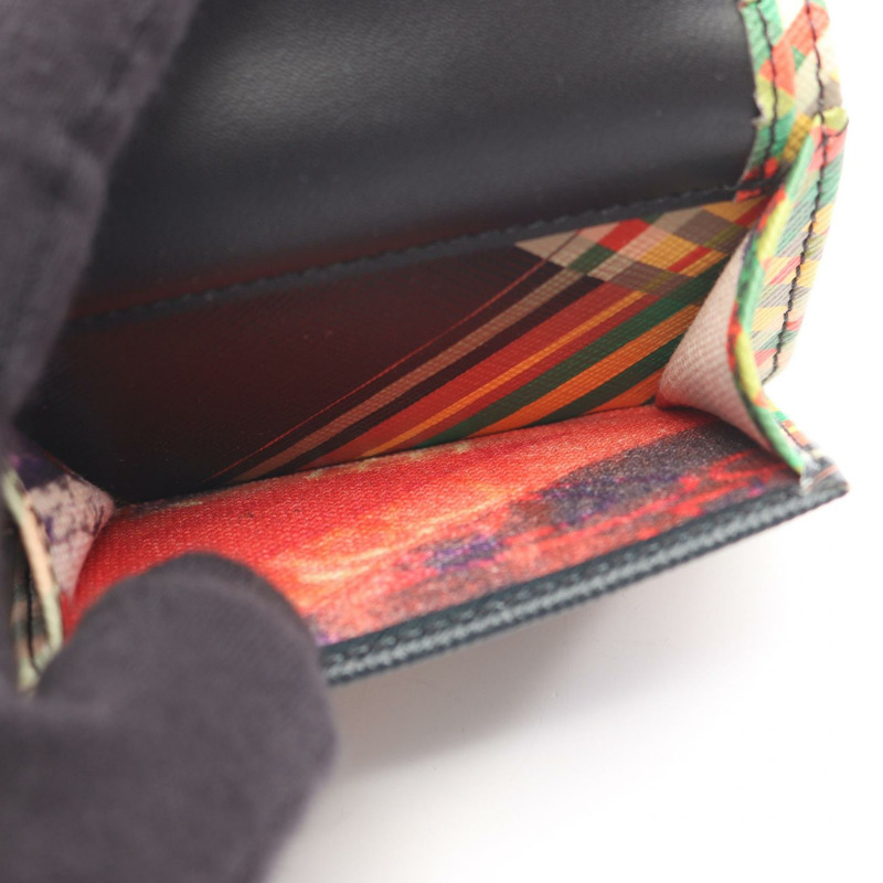 Vivienne Westwood SAFF 印花小翻蓋皮夾 Orb 三折皮夾 52010013UO102 純素皮革 黃色 多色 N-4