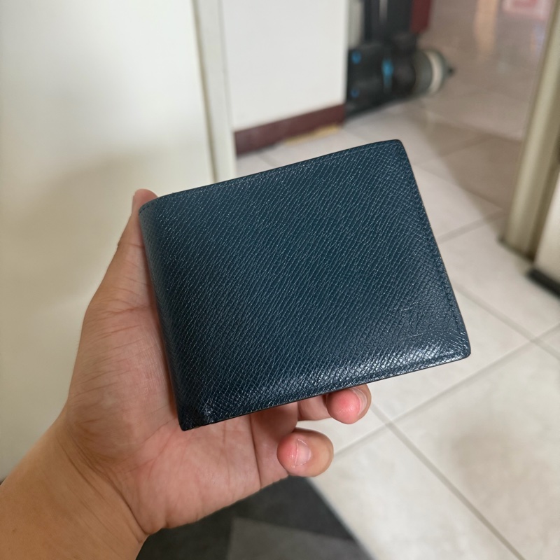 Lv 素面牛皮短夾(有零錢袋)-0