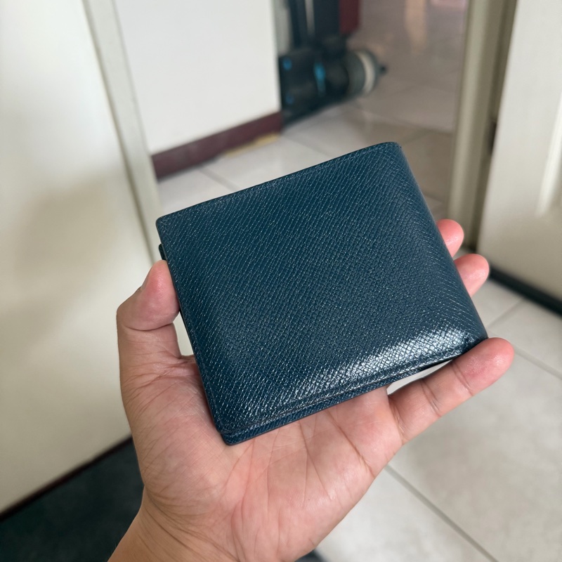 Lv 素面牛皮短夾(有零錢袋)-1