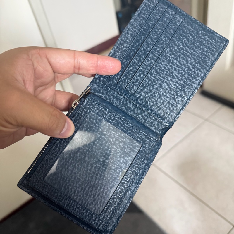 Lv 素面牛皮短夾(有零錢袋)-5