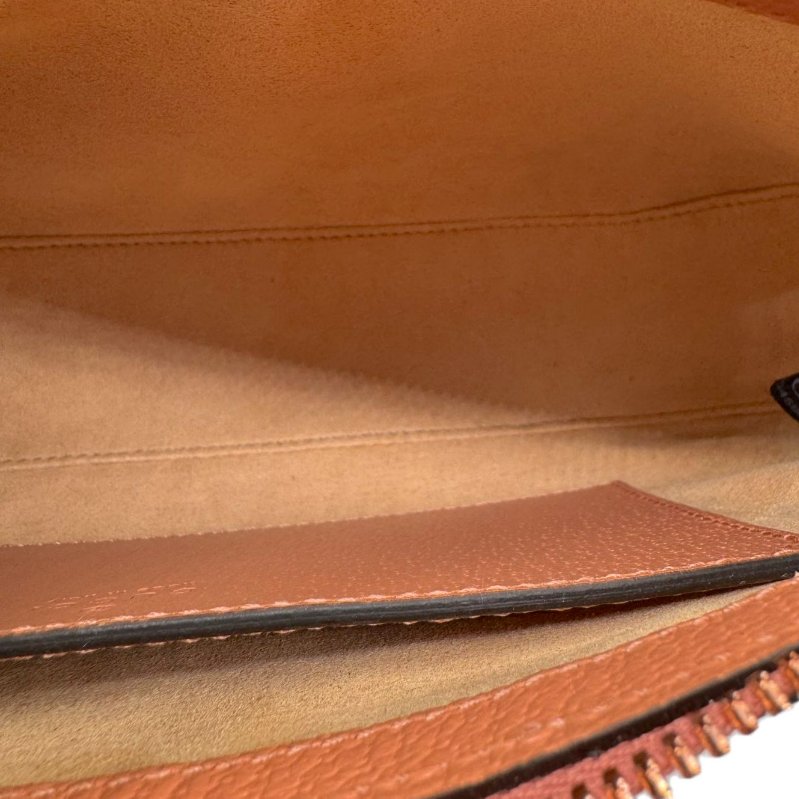 GUCCI古馳 Ophidia 經典老花滿印拉鍊開合 帆布拼皮革 單肩包手提包 小號 女款 粉色-12