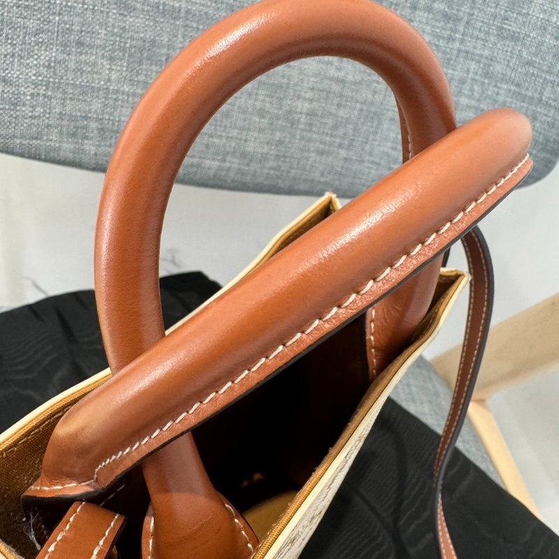 *SHIHNA名牌精品*CELINE Triomphe 帆布迷你直式Cabas 手提包-4