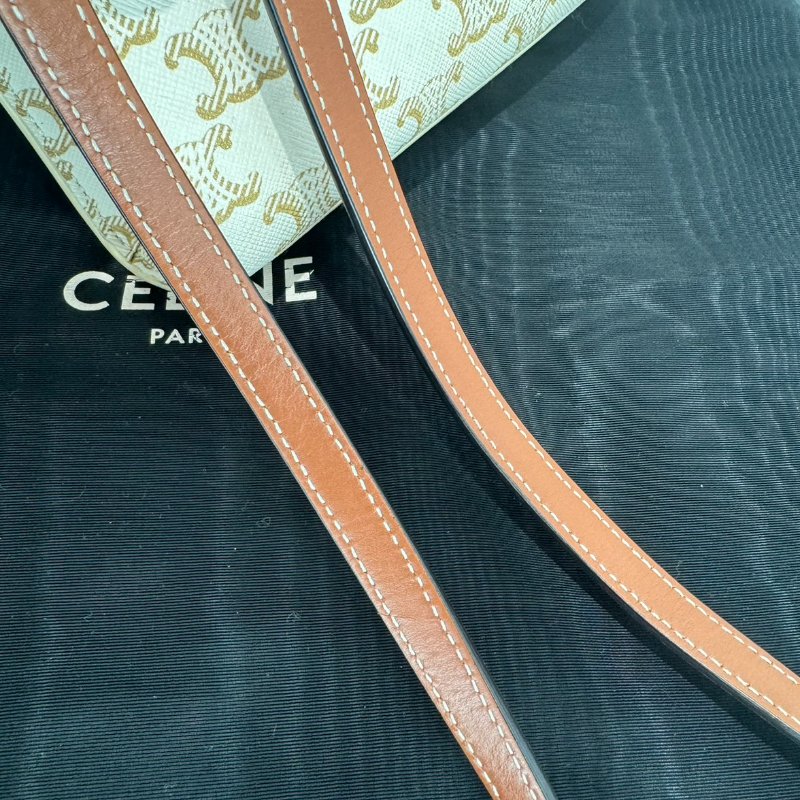 *SHIHNA名牌精品*CELINE Triomphe 帆布迷你直式Cabas 手提包-5