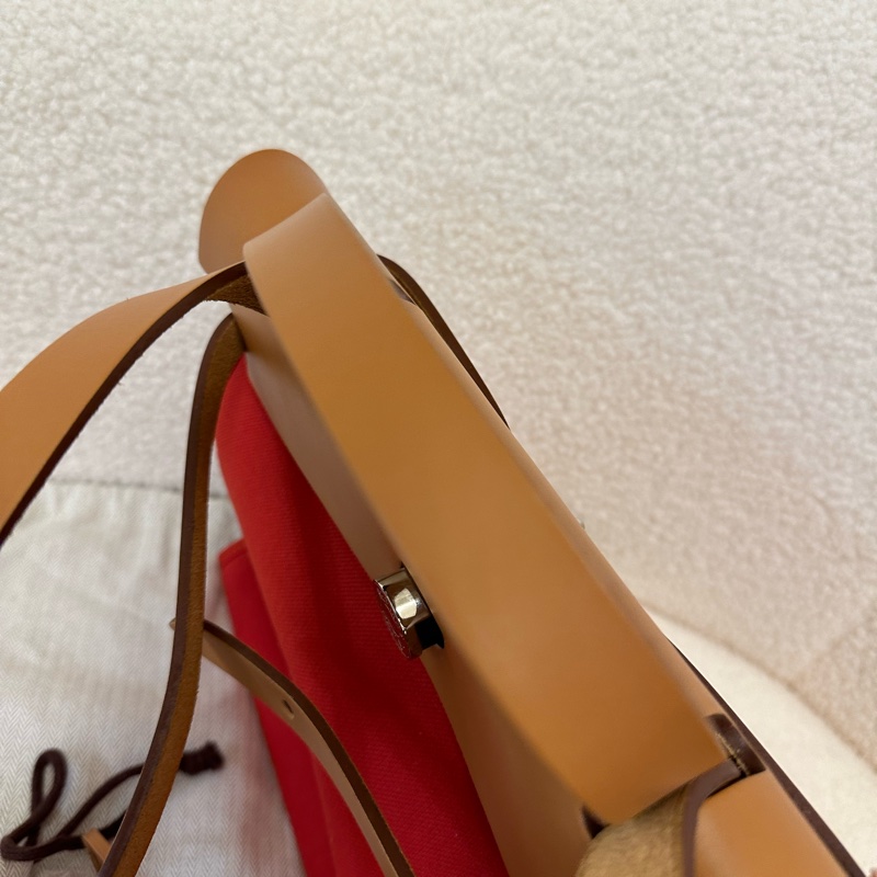 Hermès/愛馬仕 Herbag31 金棕拼紅 銀扣 X刻保存狀態極佳,-3