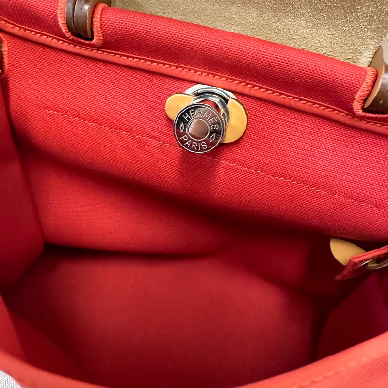Hermès/愛馬仕 Herbag31 金棕拼紅 銀扣 X刻保存狀態極佳,-10