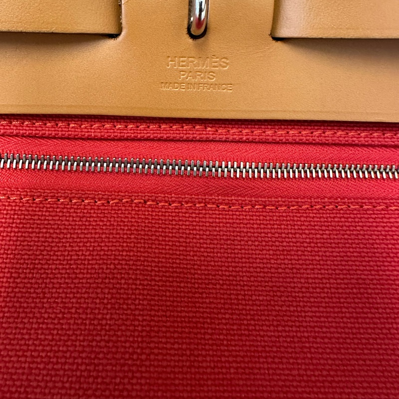 Hermès/愛馬仕 Herbag31 金棕拼紅 銀扣 X刻保存狀態極佳,-12