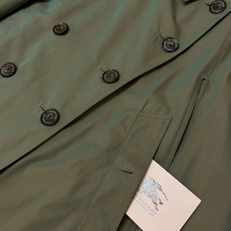 BURBERRY英國軍綠風衣斗篷UK8-7