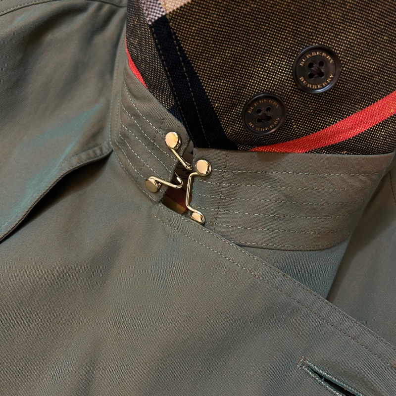 BURBERRY英國軍綠風衣斗篷UK8-9