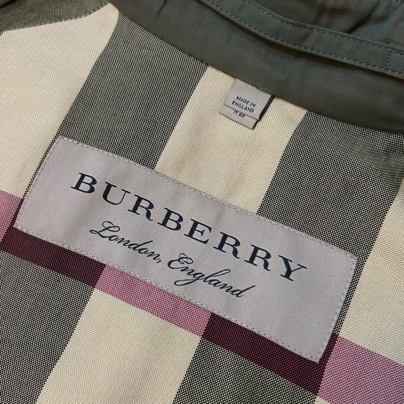 BURBERRY英國軍綠風衣斗篷UK8-14