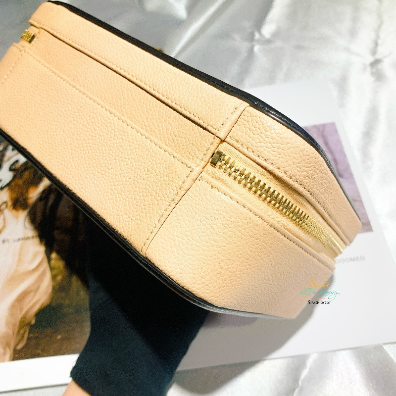 CHANEL 香奈兒 Vanity case 21公分 養樂多色 化妝箱 鍊包 晚宴包-9