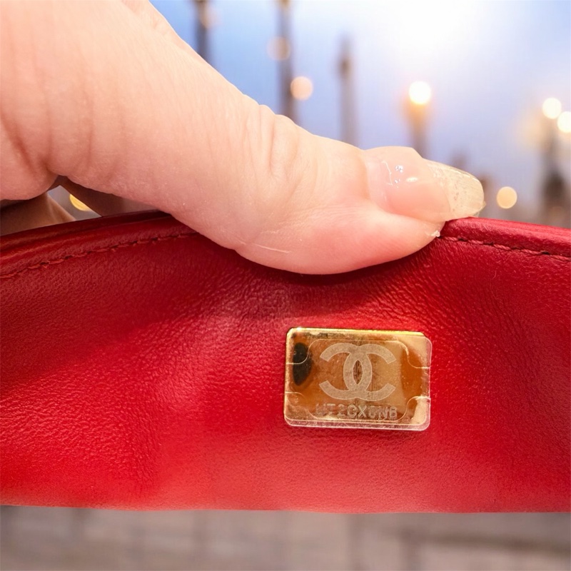 CHANEL風琴包/正紅色-4